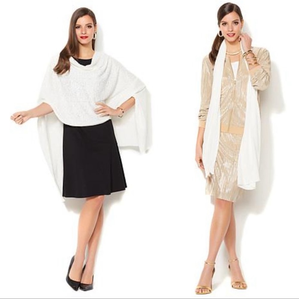 Iman Global Chic Luxe Knit Wrap Bundle of TWO- NWT